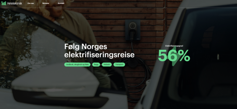 alt="Følg Norges elektrifiseringsreise 56% Elektrifiseringsgrad"
